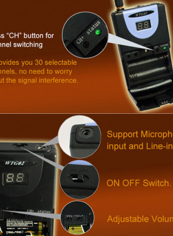 Wireless Audio Transmission System Black