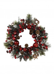 Apple Berry Wreath Green/Red 22inch