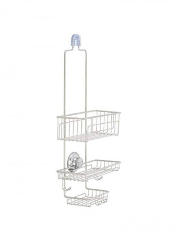 Shower Caddy Storage Organizer With Super Suction Cup Silver 23 x 4.5 x 10inch