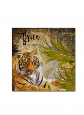 Taste Of Africa I Wooden Framed Wall Art Multicolour 11 x 11inch
