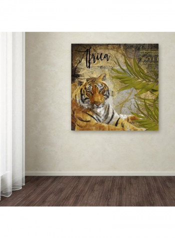 Taste Of Africa I Wooden Framed Wall Art Multicolour 11 x 11inch