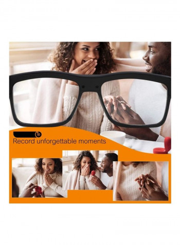 Mini Video Glasses Wearable Camera TG03 أسود