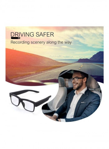 Mini Video Glasses Wearable Camera TG03 أسود
