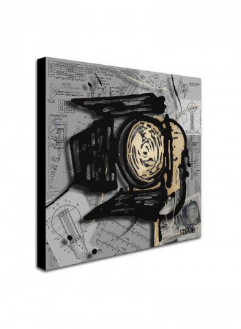 Movie Light Artwork Canvas Wall Art Black/Beige 18 x 18inch