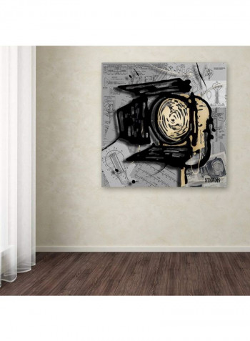 Movie Light Artwork Canvas Wall Art Black/Beige 18 x 18inch