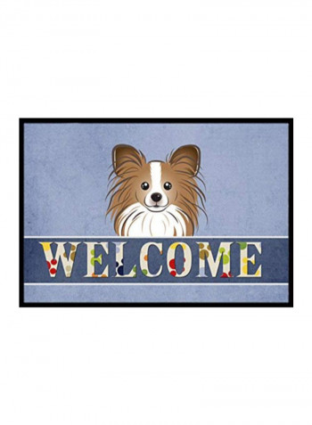 Papillon Welcome Indoor/Outdoor Mat Multicolour 11 x 11inch