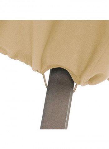 Terrazzo Round Patio Table And Chair Set Cover Brown 69 x 23inch