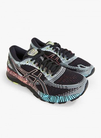 Black Multi Gel-Nimbus 21 LS Running Shoes Black/Blue/Pink