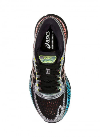 Black Multi Gel-Nimbus 21 LS Running Shoes Black/Blue/Pink
