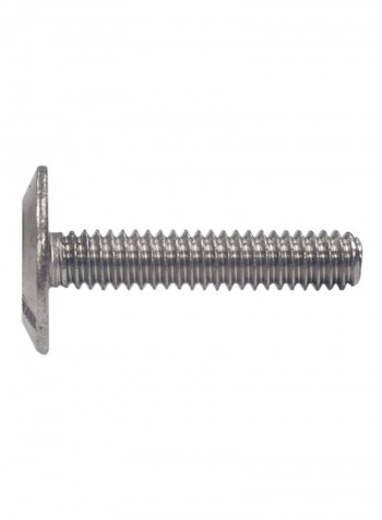 100-Piece Stainless Steel Hurricane Bolt Silver 0.25x1.25inch