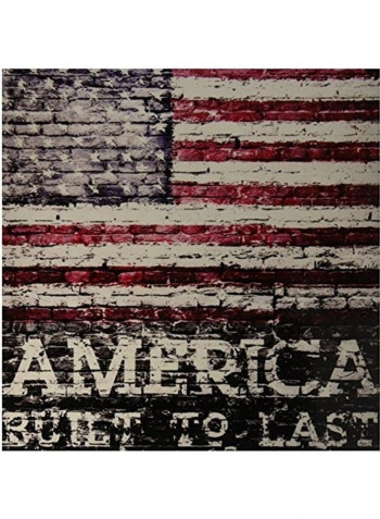 American Flag Painted Ceramic Tile Multicolour 12 x 12inch