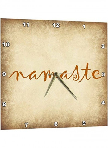 Namaste Wall Clock Multicolour 10x10inch
