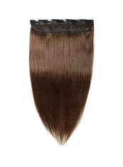 Clip In Remy Human Hair Extension Medium Brown 18inch