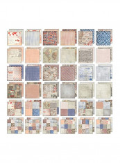 36-Piece Double-Sided Cardstock Set Blue/Beige/Grey
