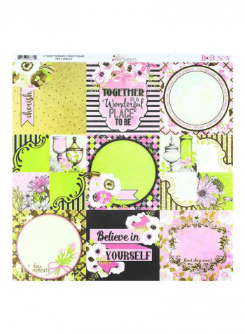 Double Sided Cardstock Yellow/Pink/White