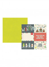 25-Piece Sub Zero Patternrd Double-Sided Cardstock Green/Grey/Red