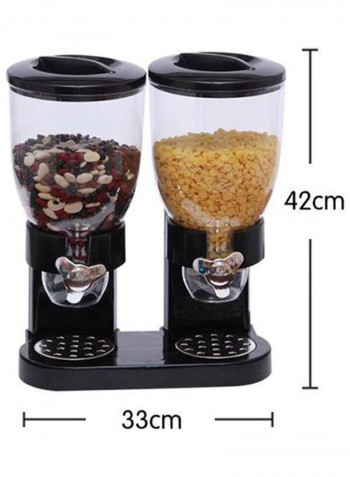 Dry Food Dispenser Black/Silver 2L