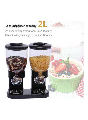 Dry Food Dispenser Black/Silver 2L