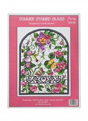 Summer Stained Glass Cross Stitch Kit Pink/Blue/White reviews Summer Stained Glass Cross Stitch Kit Pink/Blue/White