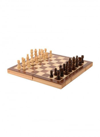 32-Piece Folding Wooden Chess SYNCHKG087864