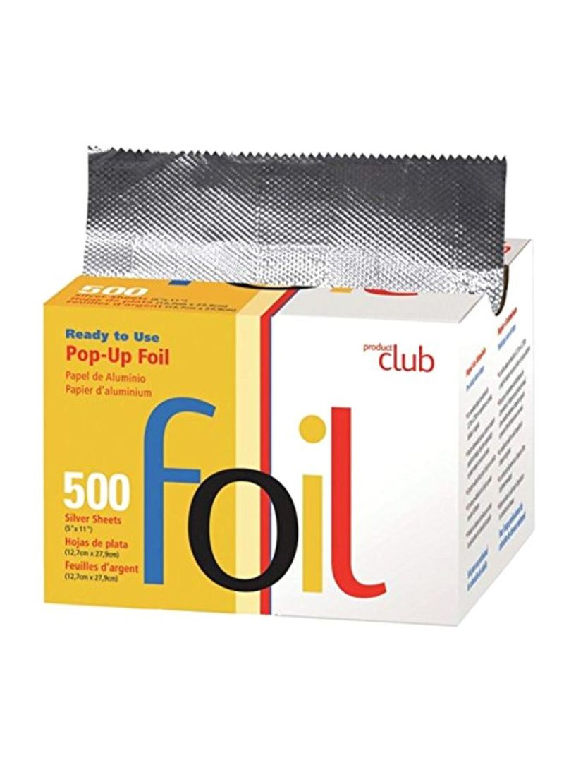500-Piece Ready To Use Pop-Up Foil Sheets Silver