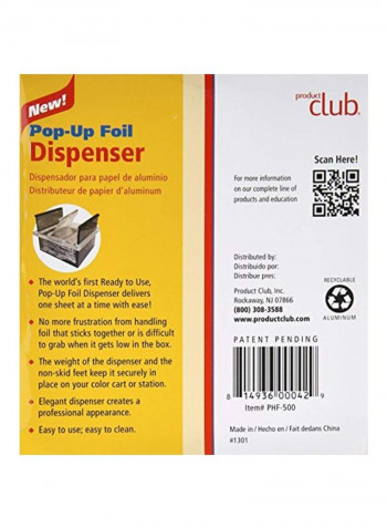 500-Piece Ready To Use Pop-Up Foil Sheets Silver