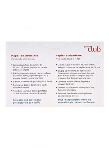 500-Piece Ready To Use Pop-Up Foil Sheets Silver