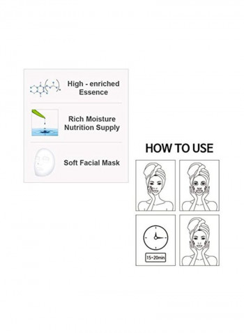 Pack Of 40 Elixir Beauty Nature Essence Full Face Facial Mask 23ml