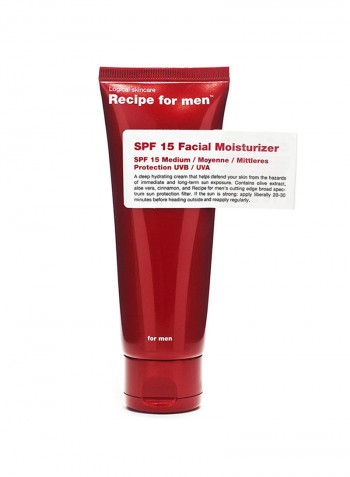 Recipe For Men Spf 15 Facial Moisturizer 2.5 Fl. Oz.