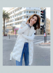 Sleeveless Simier Cotton Vest For Women White