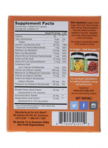 30-Piece Cran- Raspberry Energy Dietary Supplement