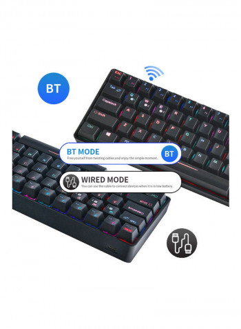 Compact Mechanical Multi-Device Keyboard أسود