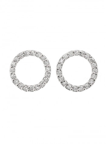 925 Sterling Silver Stud Earrings With Cubic Zirconia
