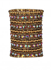 Multilayer Crystal Stretch Beaded Bracelet