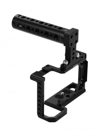 Camera Case Bracket with Extension Thread Hole Cold Shoe Mount 13.6x5.6x8.5cm Black