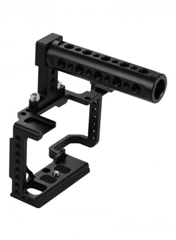 Camera Case Bracket with Extension Thread Hole Cold Shoe Mount 13.6x5.6x8.5cm Black