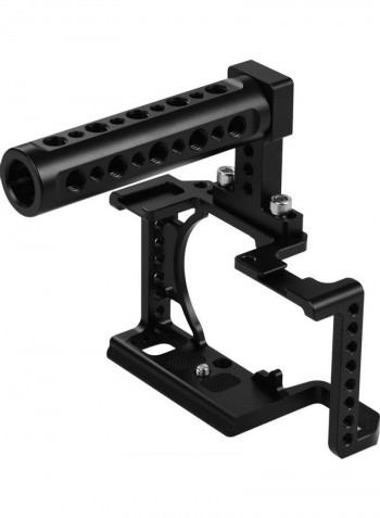 Handle Grip Camera Cage With Extension Thread Holes Black