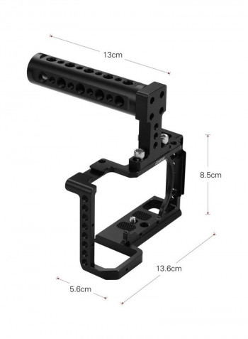 Handle Grip Camera Cage With Extension Thread Holes Black