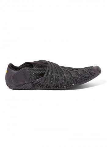 Dark Jeans Cross Velcro Closure Trainers Purple/Black/White