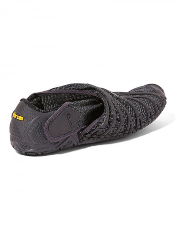 Dark Jeans Cross Velcro Closure Trainers Purple/Black/White