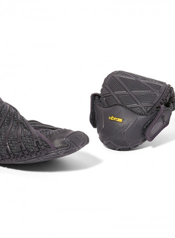 Dark Jeans Cross Velcro Closure Trainers Purple/Black/White