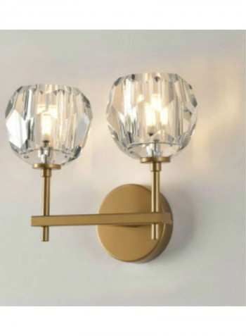 Double-Head Wall Lamp Clear/Gold