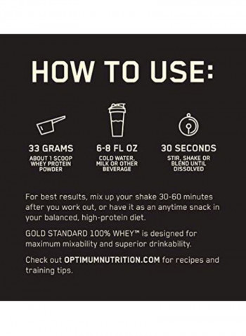 Gold Standard 100 Percent Whey Protein - Double Rich Chocolate - 907 Gram