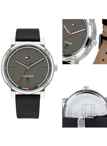 Men's Leather Analog Wrist Watch 1791735