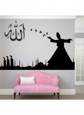 Islamic Wall Decals For Living Room Design Home Decor Waterproof Removable Stickers Black 75x115cm