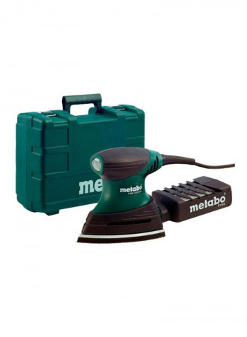 Multi Sander With Plastic Carry Case Green/Black 100x147millimeter