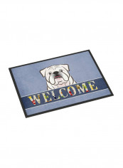 English Bulldog Welcome Indoor/Outdoor Mat multicolour 16 x 16inch