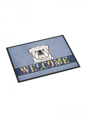 English Bulldog Welcome Indoor/Outdoor Mat multicolour 16 x 16inch