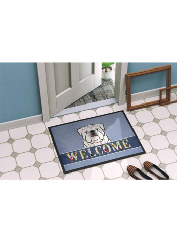 English Bulldog Welcome Indoor/Outdoor Mat multicolour 16 x 16inch