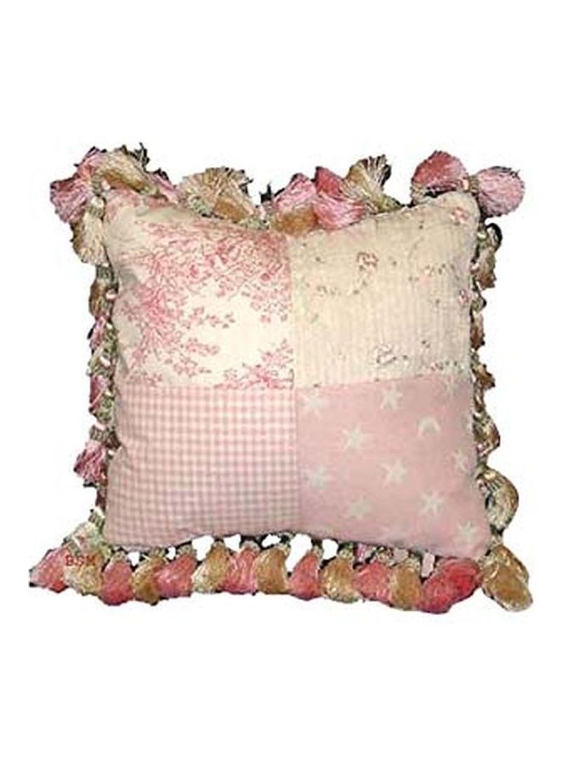 2-Piece Patchwork Tassel Pillow
